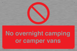 No overnight camping or camper vans